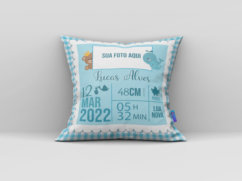 ARTE ALMOFADA - MOLDURA PARA RECÉM NASCIDO-420