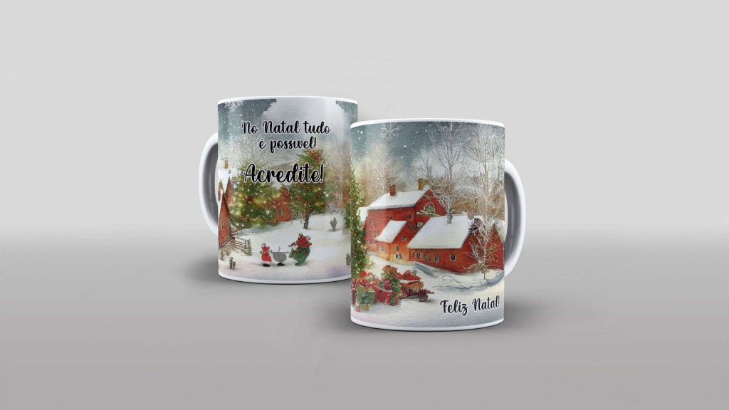 ARTE PARA CANECA NO NATAL TUDO É POSSÍVEL! ACREDITE!-822