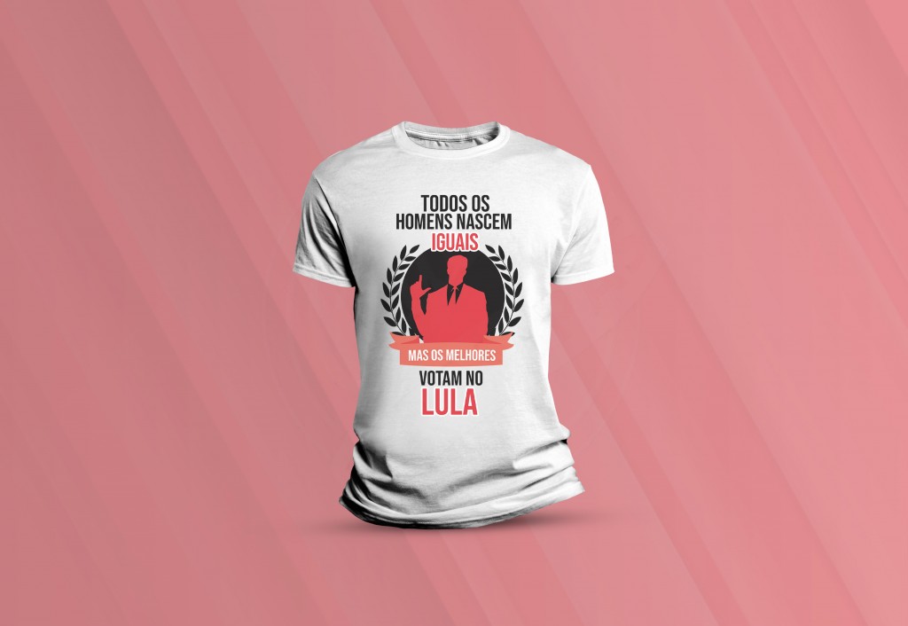 ARTE PARA CAMISETA - POLÍTICA - TODOS HOMENS NASCEM IGUAIS - LULA-959