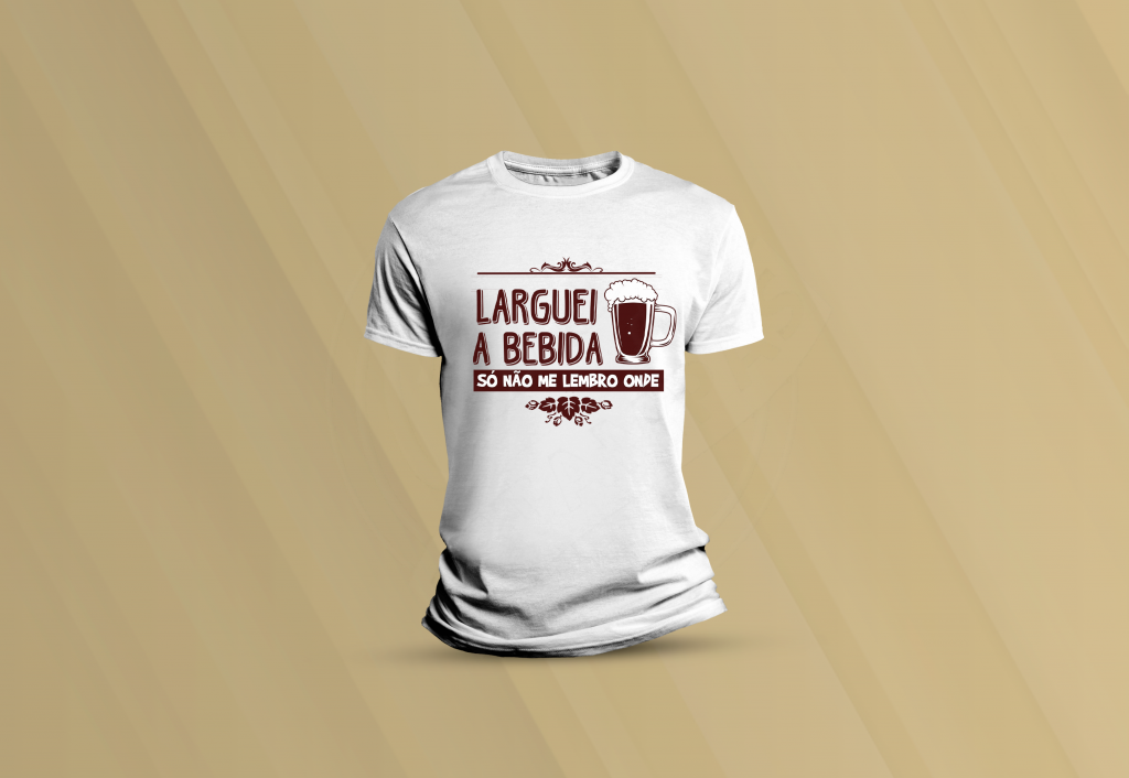 ARTE PARA CAMISETA - HUMOR -  LARGUEI A BEBIDA, SÓ NÃO LEMBRO ONDE-990