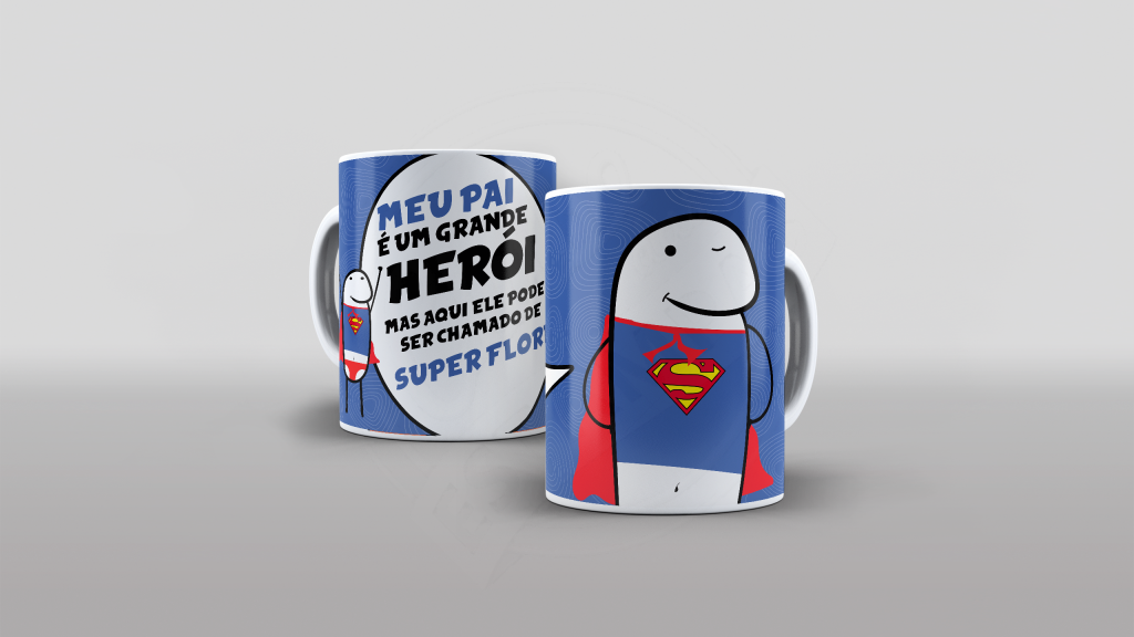 ARTE CANECA - FLORK -SUPER FLORK - ESTAMPA PARA CANECA-324
