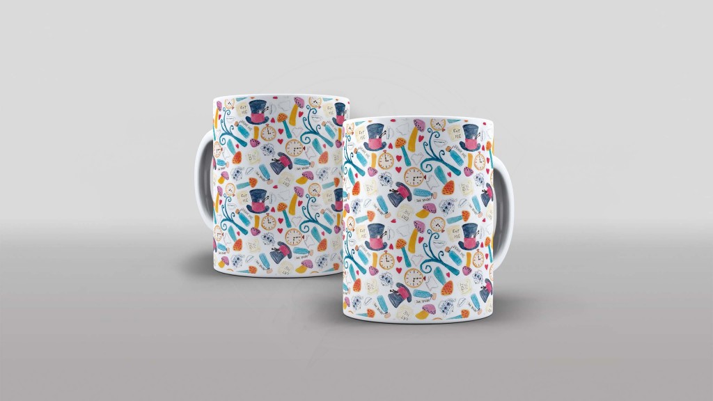 ARTE PARA CANECA - ALICE NO PAÍS DAS MARAVILHAS-729