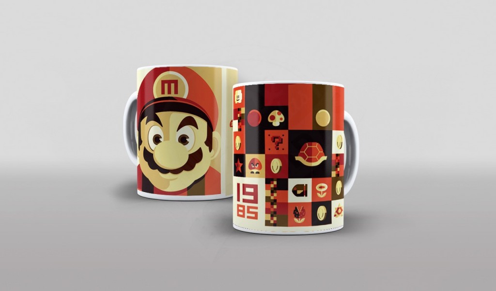 ARTE PARA CANECAS ANIMES SUPER MARIO 1985-782