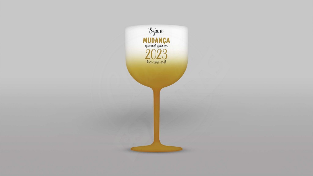 ARTE PARA TAÇA DE GIN - SEJA A MUDANÇA QUE VOCÊ QUER EM 2023 - CLUBE DAS ESTAMPAS-902