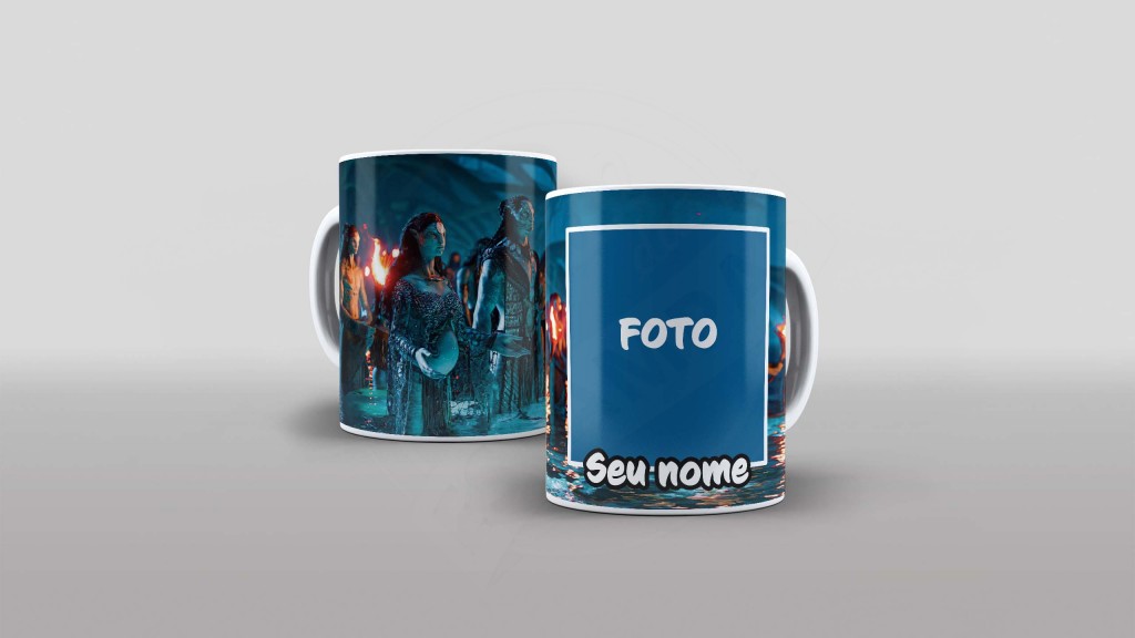 ARTE PARA CANECA COM FOTO E NOME - AVATAR - O CAMINHO DA ÁGUA-968
