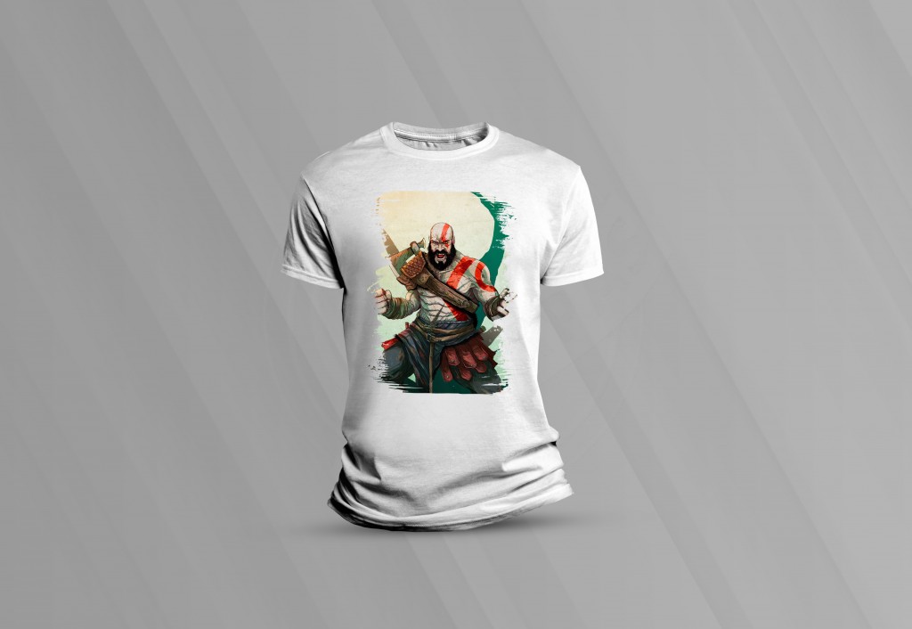 ARTE PARA CAMISETAS KRATOS (1-1563