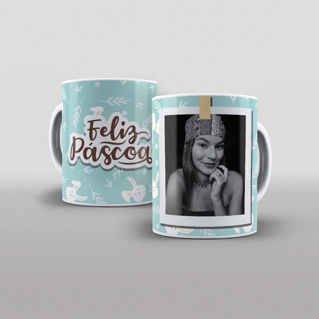 ARTE PARA CANECAS FELIZ PÁSCOA COM FOTO 04 - 15-1711