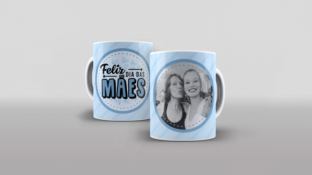 ARTE PARA CANECAS FELIZ DIA DAS MÃES COM FOTOS 2 AZUL - 06-1732