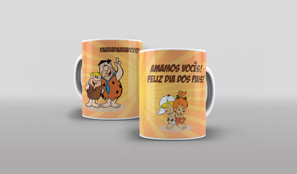 ARTE PARA CANECAS - FLINTSTONES - DIA DOS PAIS-1909