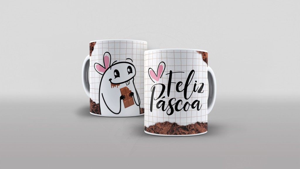 ARTE PARA CANECA FLORK FELIZ PÁSCOA-1923
