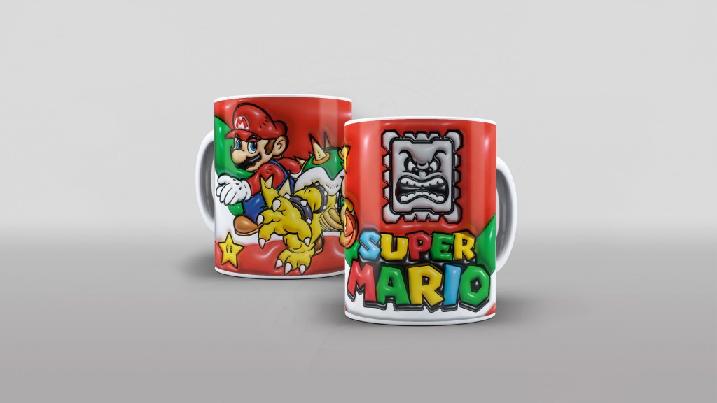 ARTE PARA CANECAS - MARIO BROS 2 3D-2236