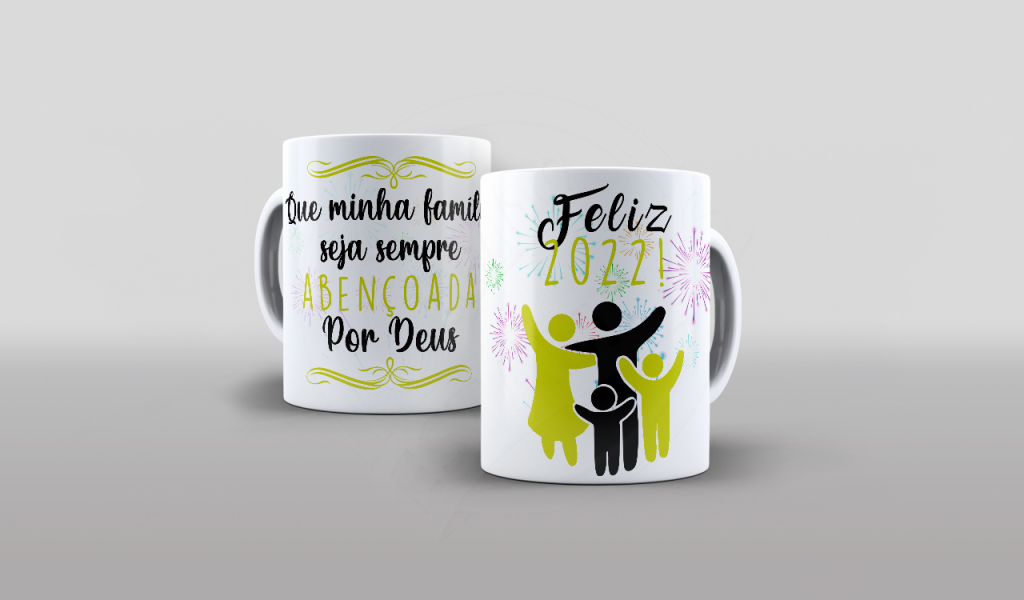 ARTE PARA CANECAS  - QUE MINHA FAMÍLIA SEJA ABENÇOADA-2395