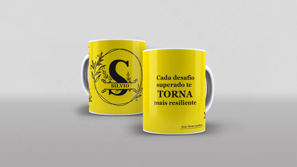ARTE PARA CANECA COM NOME - CADA DESAFIO SUPERADO TE TORNA MAIS RESILIENTE-3269