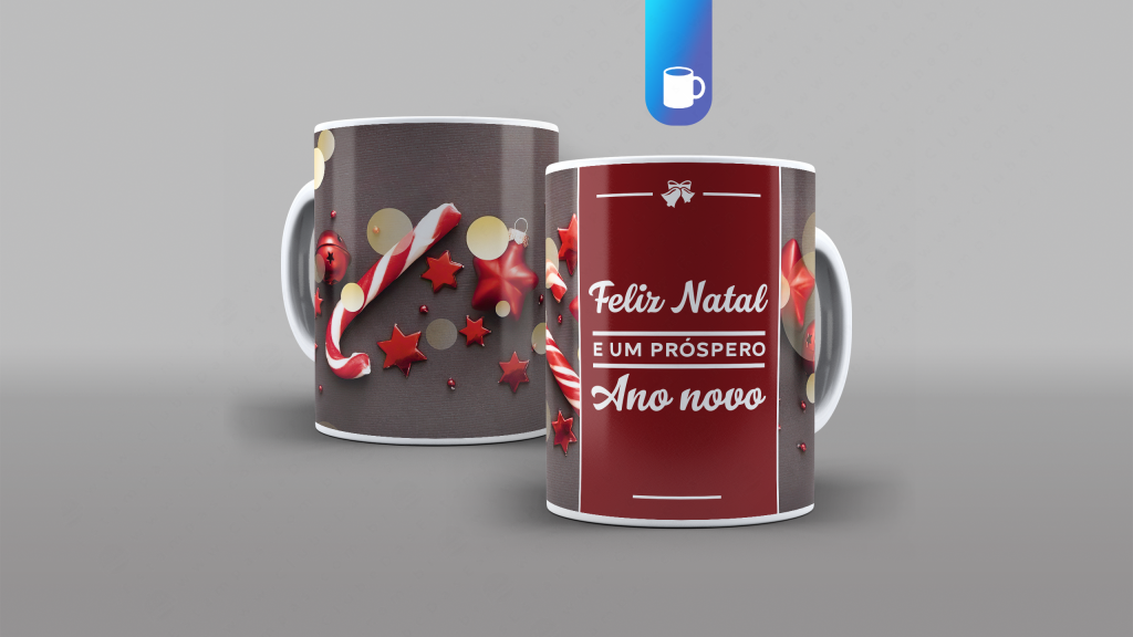 ARTE PARA CANECA - FELIZ NATAL E UM PRÓSPERO ANO NOVO-3410