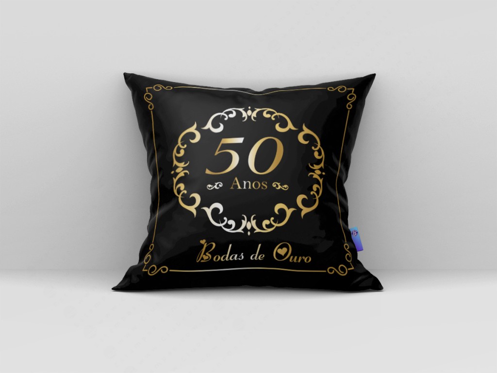 ARTE PARA ALMOFADA BODAS DE OURO - 50 ANOS-3648