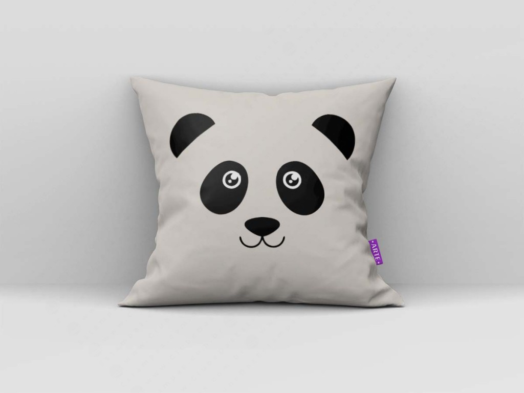 ARTE PARA ALMOFADA FACE PANDA - KIT BE WILD AND FREE LOVE HOME-4571