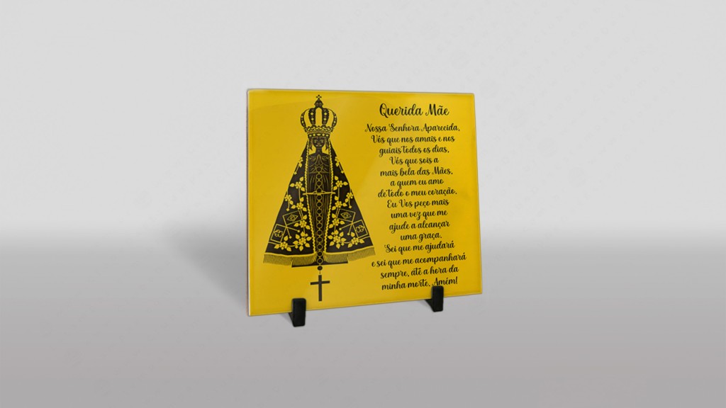 ARTE ORAÇÃO QUERIDA MÃE NOSSA SENHORA APARECIDA PARA AZULEJO CLUBE DAS ESTAMPAS-5898