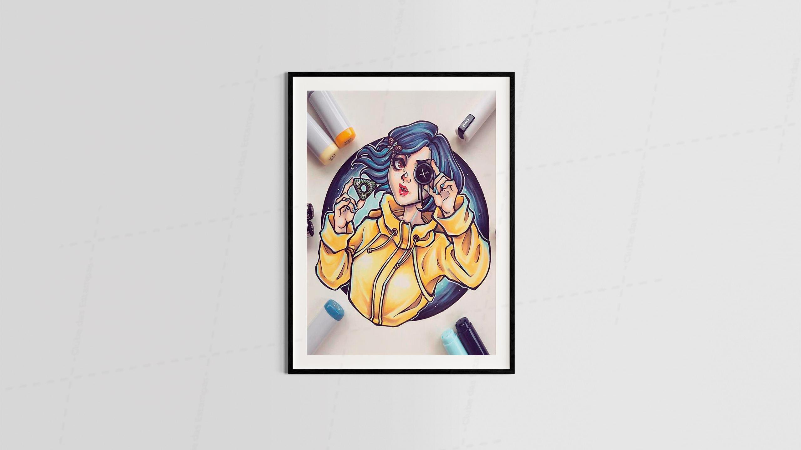 Arte estilo desenho animado geek maneira - para quadros e placas decorativos (35-6307