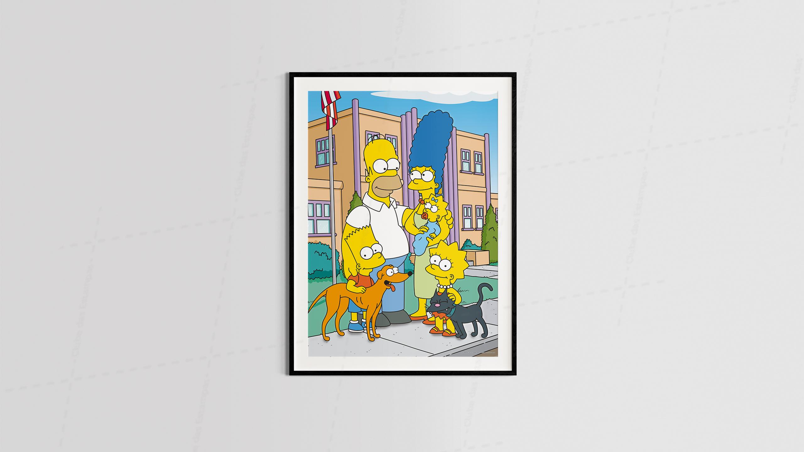 Arte familia simpsons desenho animado geek maneira para quadro e placas decorativas 9-6337