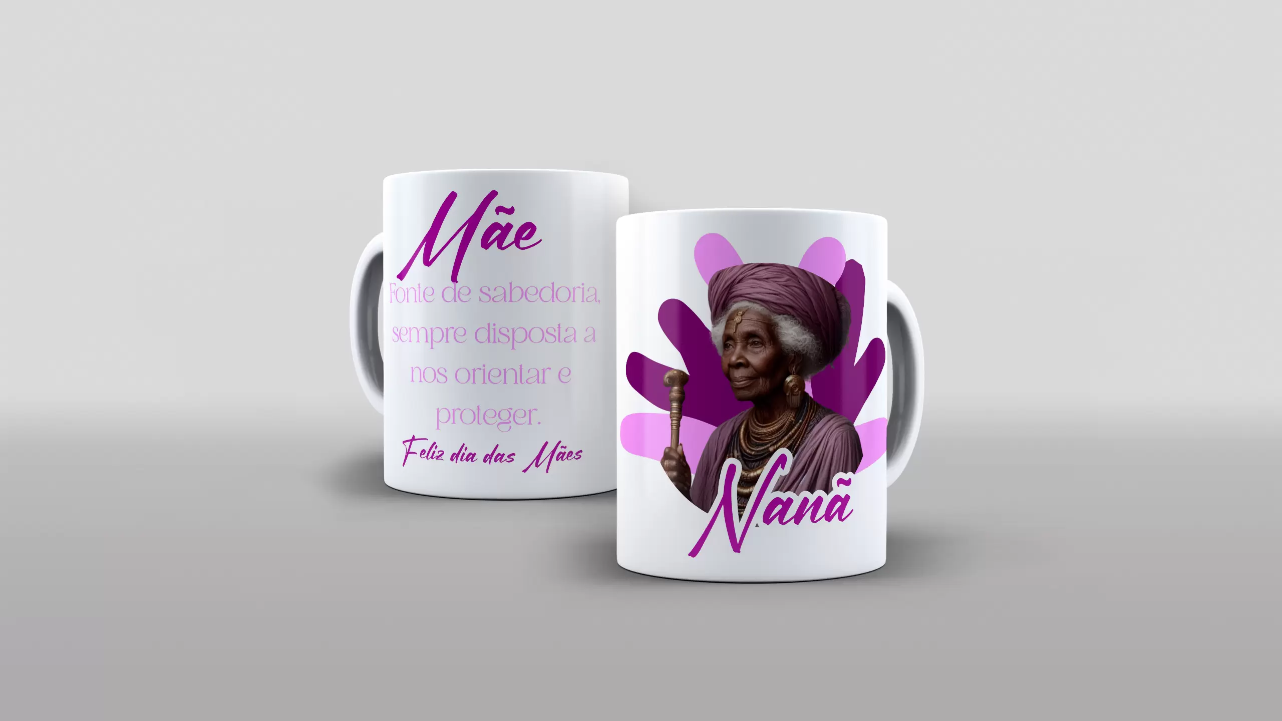 Arte para caneca Orixás - Nanã Dia das Mães
