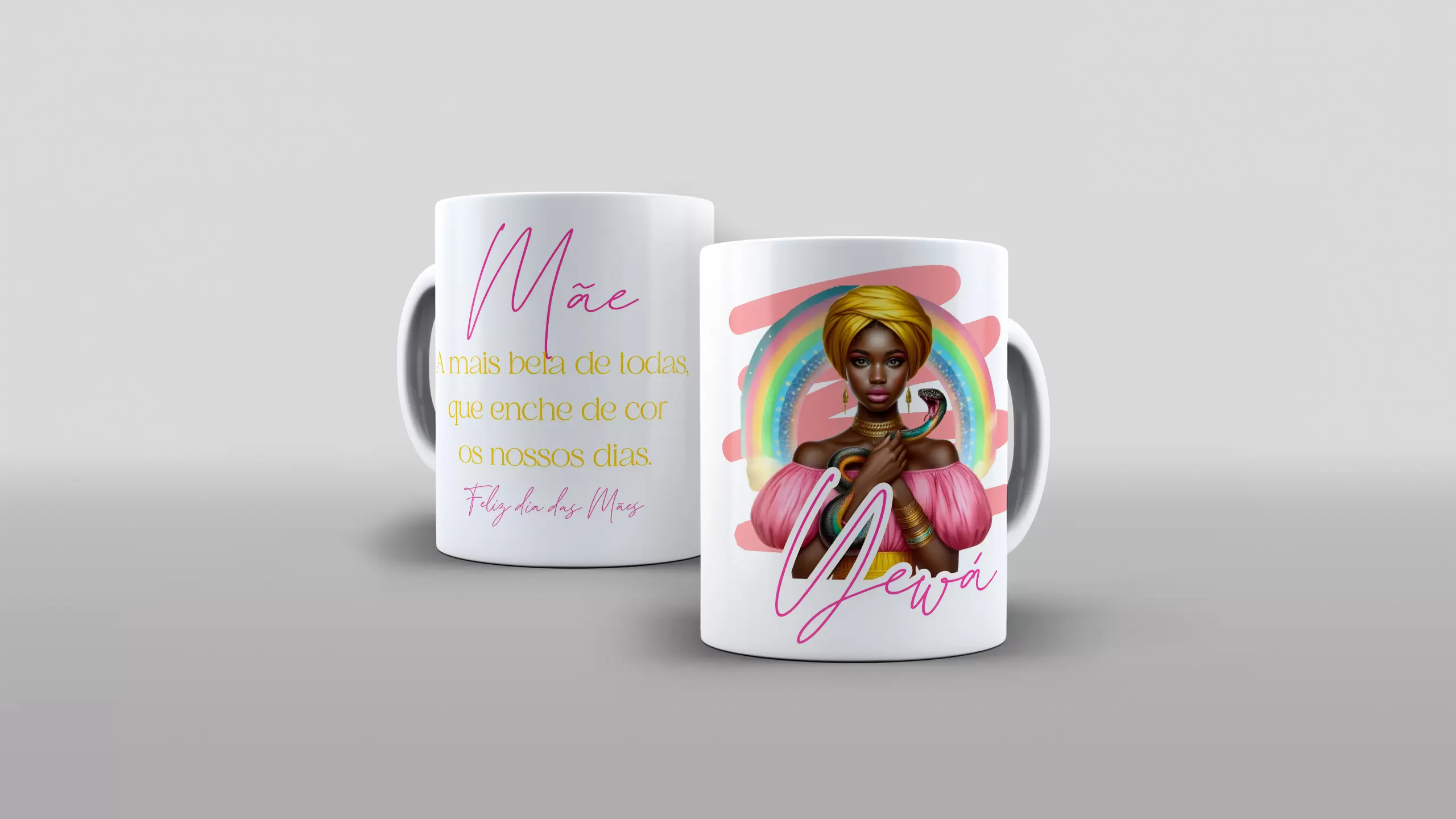 Arte para caneca Orixás - Yewá Dia das Mães