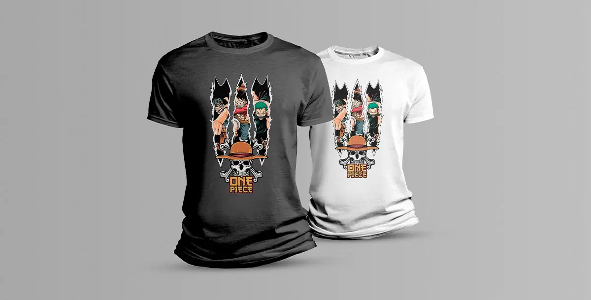 Arte one piece rasgando a camisa