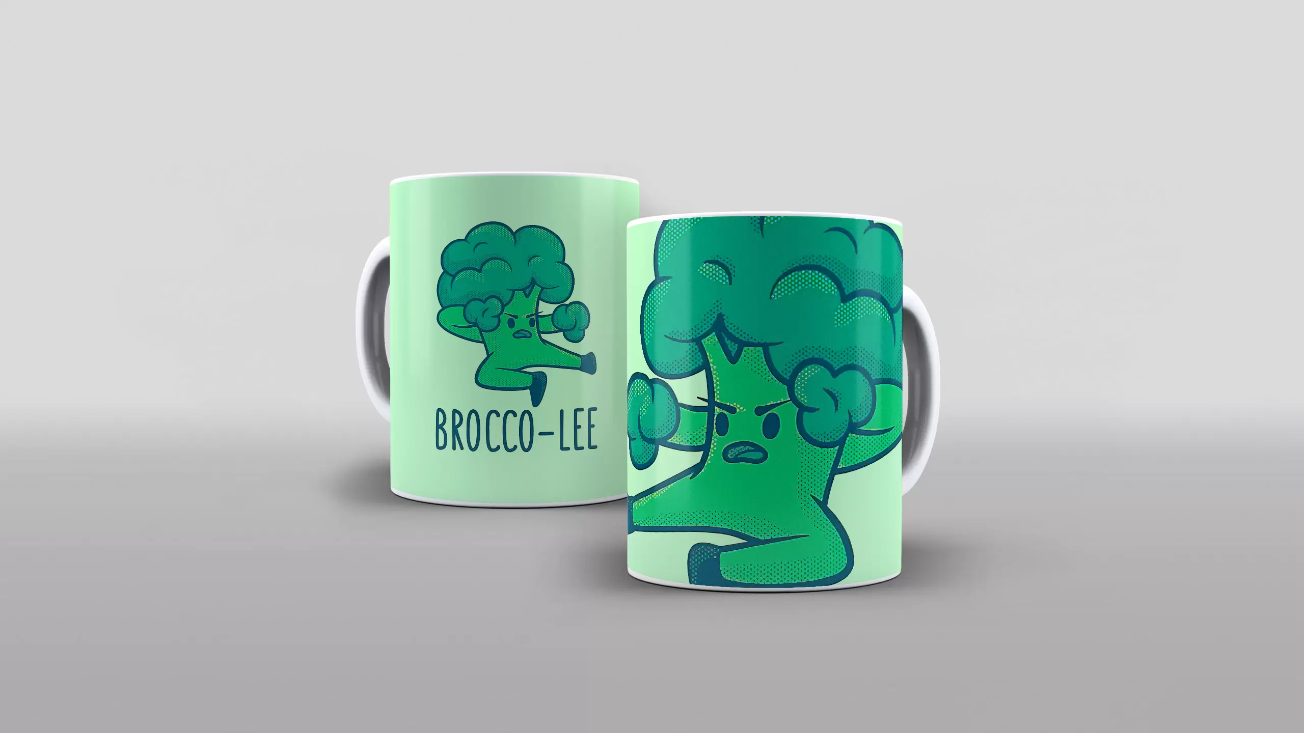 Arte Brocco lee brócolis Ninja Carate
