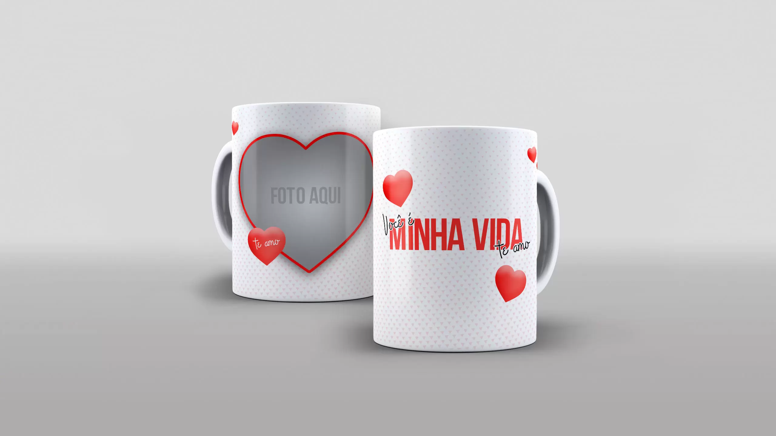 Arte Você é minha vida - te amo - com espaço para foto