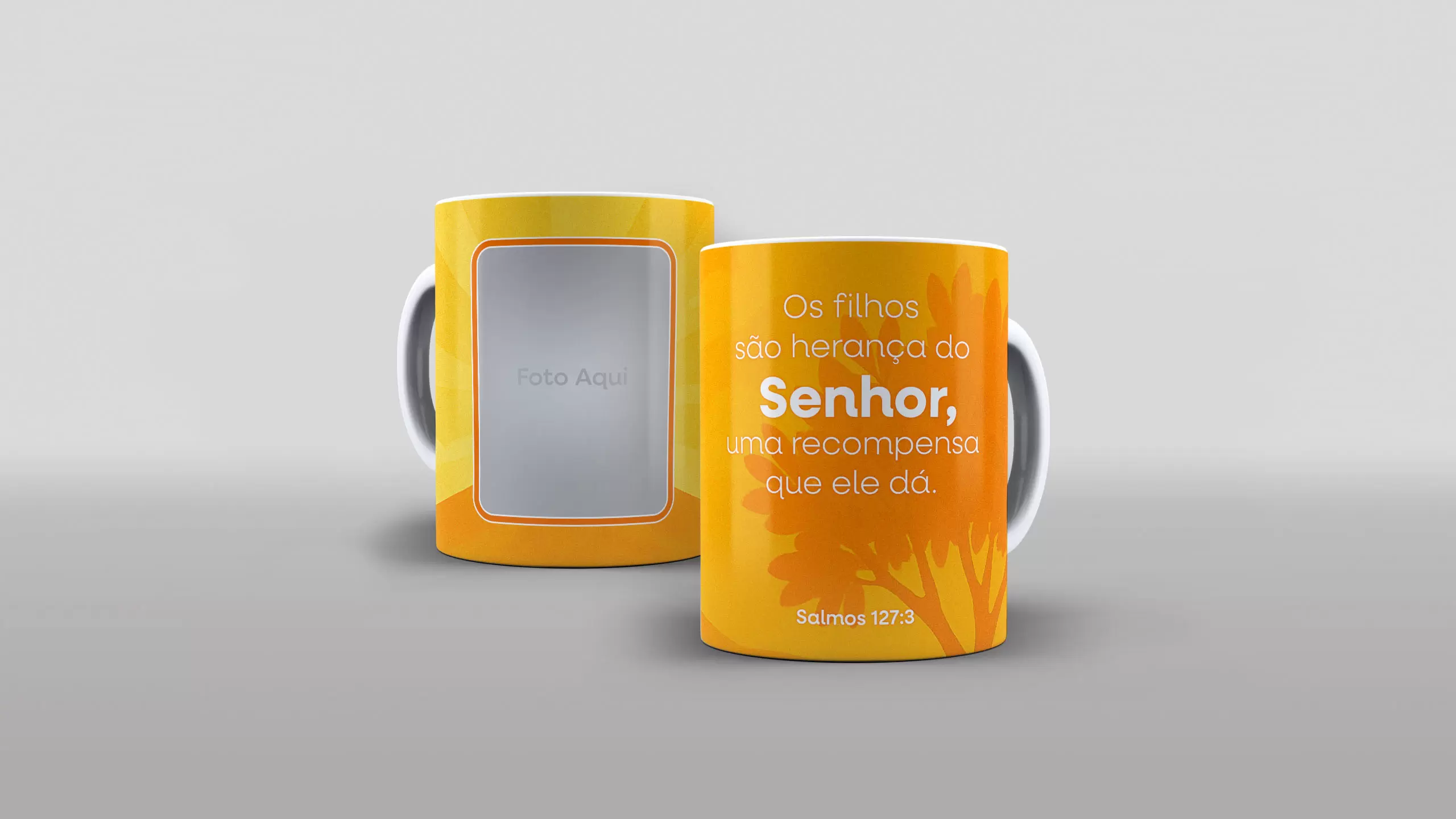 Arte Os filhos são herança do Senhor uma recompensa que ele dá Salmos 127 3 para caneca