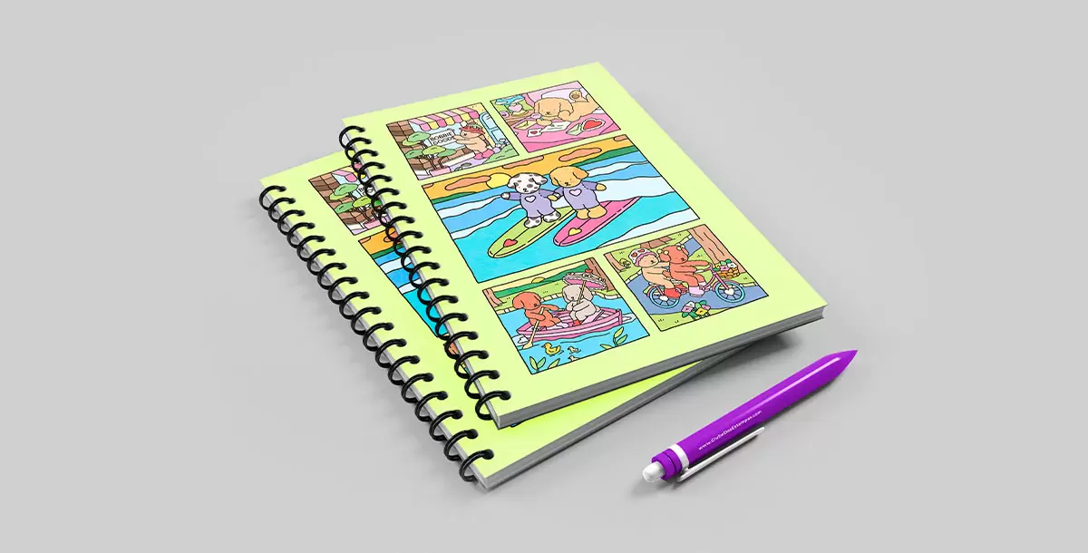 Arte capa agenda caderno Bobbie Goods 2 verde