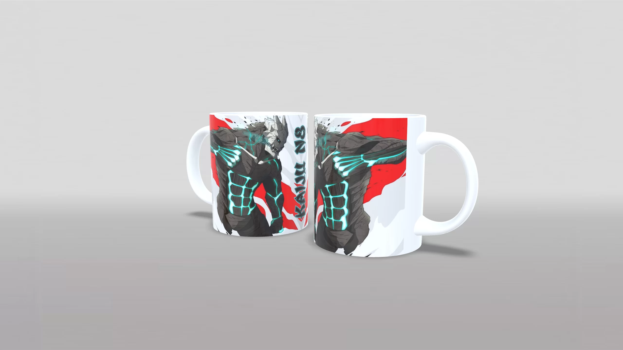 Arte Caneca Kaiju Número 8